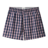 Men's Cotton Underwear Boxer Shorts Casual Plaid Elastic Waistband Button Mens Boxer Underwear MartLion DS11 L 1pc