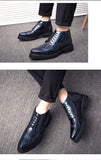Leather Shoes Sneakers High-top Shoes Casual Boots Canvas Outdoor Men's MartLion   