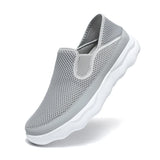 Summer Sneakers Men's Shoes Breathable Mesh Lightweight Casual Slip-On Driving Loafers MartLion Gray 45(28.0CM) 