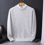 Sweater O-neck Pullovers Men's Loose Knitted Bottom Shirt Autumn Winter Korean Casual Men's Top MartLion grey M 
