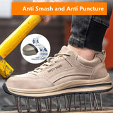 safety autumn shoes breathable work anti stab work sneakers with steel toe indestructible anti smashing MartLion   