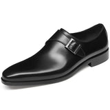 Men's Oxford Shoes Genuine Leather Pointed Toe Luxury Black Brown Office Formal MartLion Black 1 6 
