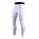 Men's Compression Pants Tights Cool Dry Leggings Sports Baselayer Running Tights Athletic Workout Active Shorts MartLion Long pants White S 
