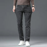 Men's Black Gray Jeans Stretch Classic Slim  Black Denim Pants Elasticity Male  Casual Trousers MartLion   