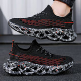 Summer Men's Running Sport Shoes Light Soft Breathable Tennis Sneakers Lace-up Casual Walking Outdoor Sports Mart Lion   