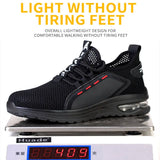 Summer Breathable Safety Shoes For Men's Puncture Proof Industrial Work Boots Steel Toe Indestructible Sneakers MartLion   