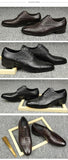 Men's Leather Dress Shoes Handmade Formal Dress Pointed Toe Wedding Party Luxury MartLion   
