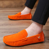 Suede Leather Penny Peas Loafers Men's Women Boys Driving Shoes Moccasins Slip on Flats Designer Loafers Pink MartLion   