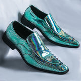 Rivet Dress Shoes Men's Slip On Party Loafers Formal Chelsea Social Wedding Footwear Mart Lion   