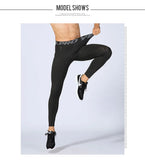 Men's Running Tights Compression Fitness Pants Elastic Running Basketball Sports Workout Tights Gym Running Training Leggings MartLion
