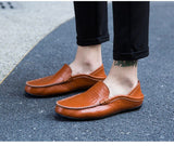 Leather Men's Shoes Casual Formal Loafers Moccasins Breathable Slip on Driving Mart Lion   