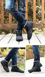 Boots Men's Women Warm Plush Winter Outdoor Waterproof Shoes MartLion   