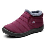 Cotton-Padded Shoes Winter Fleece-Lined Thickened Couple Snow Boots Warm Cotton Boots Mart Lion T-001 red BJ 37 