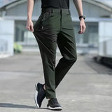 Men's Summer Pants Stretch Straight Leg Pants MartLion   