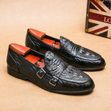 Slip On Men's Loafers Split Leather Dress Shoes Formal Footwear Mart Lion   