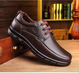 Men's Genuine Leather Handmade Shoes Soft Anti-slip Rubber Office Loafers Casual Leather Soft Mart Lion   