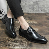 British Men's Dress Shoes Elegant Split Leather Formal Social Oxfords Mart Lion   