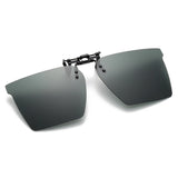 Men's Rimless Clip-on Sunglasses Polarized Polygonal Lens Anti UV400 Glasses for Women Night Vision Driving MartLion dark green Polarized 