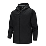 Jacket Men Windproof  Military Windbreaker Hooded Casual Coat Male Clothing Windproof Hiking Outwear MartLion black 4XL 