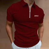 Men's T-shirt Classic Short sleeved Shirt Summer Top Casual T-shirt Button Collar  Casual Polo Shirt MartLion Image Color 1 S 