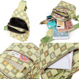Women Bags Female Chest Bags Sports Shoulder PU Leather Zipper Messenger Kawaii Crossbody Pack Mart Lion   