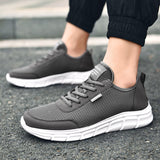 Mesh Men's Shoes Lac-up Casual Sneakers Breathable Lightweight Footwear Sport Trainers Zapatillas Hombre Mart Lion   