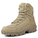 Fujeak Winter Men's Combat Military Boots Non-slip Motorcycle Tactical Outdoor Winter Hiking Mart Lion khaki1 39 