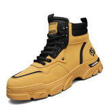 White Winter Work Short Boots for Men British Motorcycle Boots Outdoor Sports Casual Shoes MartLion