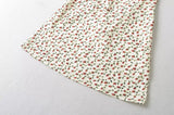 Summer Cherry Print Mini Dress Women Lace Slim Dresses MartLion   
