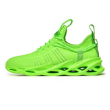 Sneakers Men's Lightweight Blade Running Shoes Shockproof Breathable Sports Height Increase Platform Walking Gym MartLion G157 Green 36 