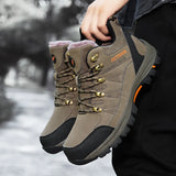 Anti-slip Ankle Desert Boots Hiking Boots Casual Walking Shoes Winter Warm Men's MartLion   