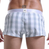 Men Cotton Boxers Shorts Loose Multicolor Male Plaid Underwear MartLion   