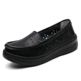 Women Flat Shoes Summer Tendon Bottom Women Loafers Lightweight Slip on White Casual Sports Shoes Hollow MartLion
