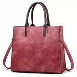 Vintage Handbags for Women Female Soft Leather Shoulder Messenger Bags Ladies Casual Tote Large Capacity Sac Mart Lion Hot Pink  