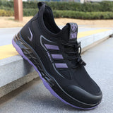 Men's and Women's Spring Single Shoes Couple Walking Breathable Lightweight Sports MartLion A15-Dark purple 41 