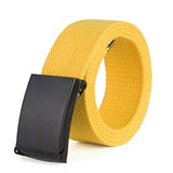 Military Men's Belt Army Belts Adjustable Belt Outdoor Travel Tactical Waist Belt with Plastic Buckle for Pants 120cm MartLion S4-Yellow 116cm 120cm 