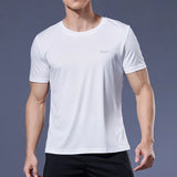 T Shirt Men Solid Color T-shirt Simple style Male Casual T shirt MartLion WHITE XXXL 