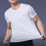 T Shirt Men Solid Color T-shirt Simple style Male Casual T shirt MartLion   