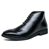 Microfiber Leather Chelsea Boots Men's Dress Autumn Ankle Formal Footwear Mart Lion Black 38 