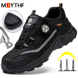 Rotating Buttons Men's Work Sneakers Indestructible Safety Shoes Anti-smash Anti-puncture Work Boot Safety Steel Toe MartLion   