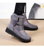 Waterproof Boots Women Casual Winter Warm Plush Soft Platform Snow Slip on Cotton Padded Shoes MartLion   