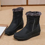 Snow Boots Women Ladies Shoes Platform Slip On Casual Ankle Waterproof Soft Mujer Winter MartLion black 35 