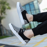 Men's Casual Sneakers Vulcanized Flat Shoes Designed Skateboarding Tennis Hook Loop Outdoor Sport Mart Lion   