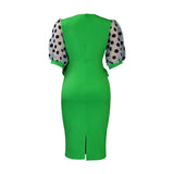 Women's Dress Elegant Dress Summer Office Lady Pencil waist Bodycon Midi Dresses Party MartLion   