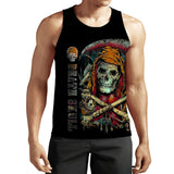 Cool Skull 3D Print Men's Tank Tops Casual Hip Hop Graphic Streetwear Fitness Summer Sleeveless Shirts