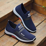 Summer Mesh Men's Shoes Lightweight Sneakers Casual Walking Breathable Slip On Loafers Zapatillas Hombre Mart Lion Blue 39 