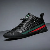 Genuine Leather Men's Shoes Casual Daily Trendy Sneakers Black Footwear Spring Winter MartLion black 39 