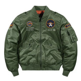 Autumn Winter Bomber Jacket Men's Air Force MA 1 TANK Embroidery Military Baseball Coat Thick Warm Tooling Tactical Pilot Outwear MartLion Army Green 1 M 
