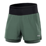 Arsuxeo Men's 2 in 1 Running Shorts High Waist Athletic Shorts Sport Workout with Pockets for Gym Jogging Tennis Mart Lion Army Green S China