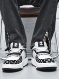 Printed Platform Sneakers Men's Leather Casual Brand Unisex Zapatillas De Hombre MartLion   